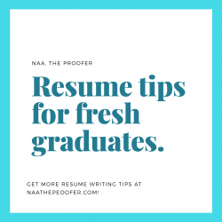 Resumes for fresh graduates
