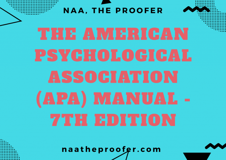 An Introduction to the American Psychological Association (APA) 7th Edition Manual for Dissertations
